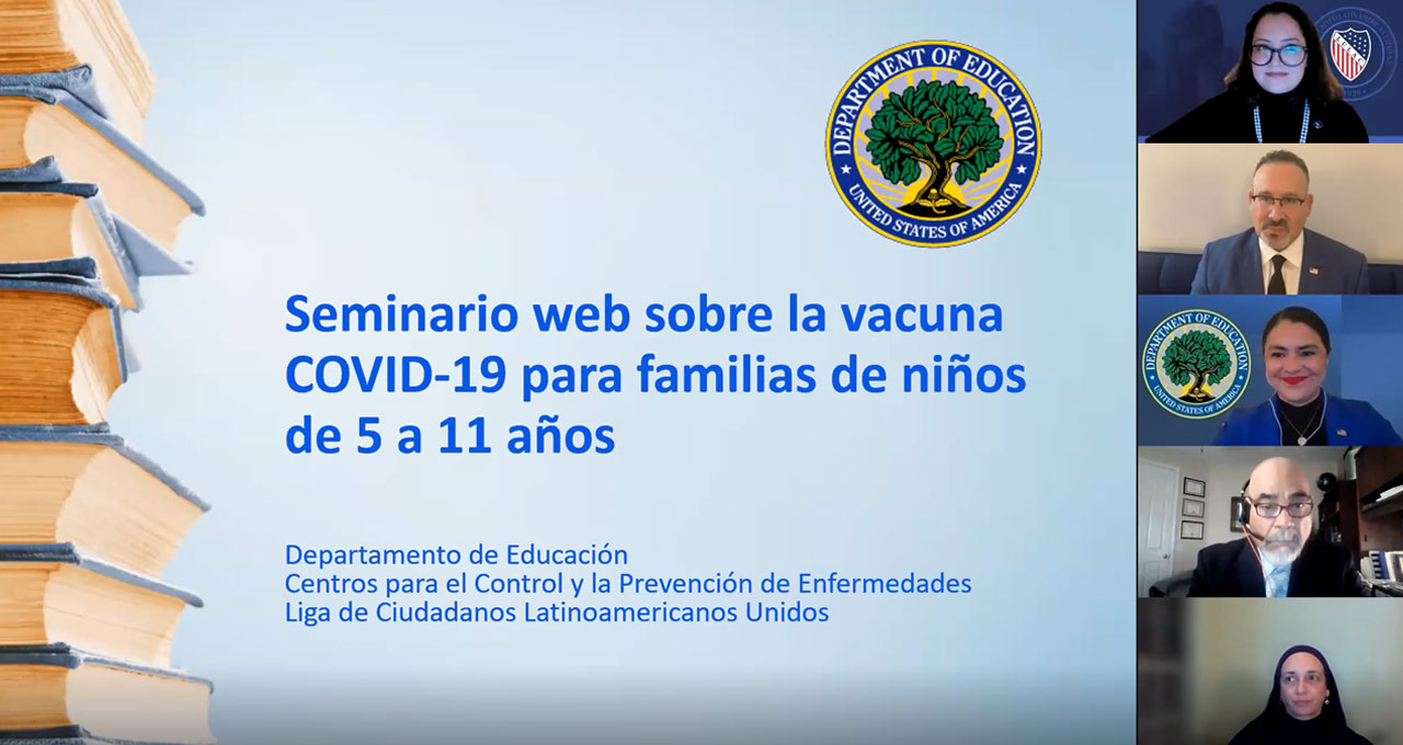 Seminario web sobre la vacuna COVID-19 para familias de niños de 5 a 11 años